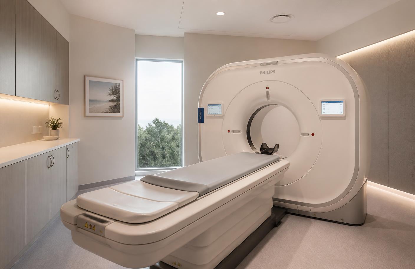 CT scanner used for coronary calcium score scans at an Australian imaging practice